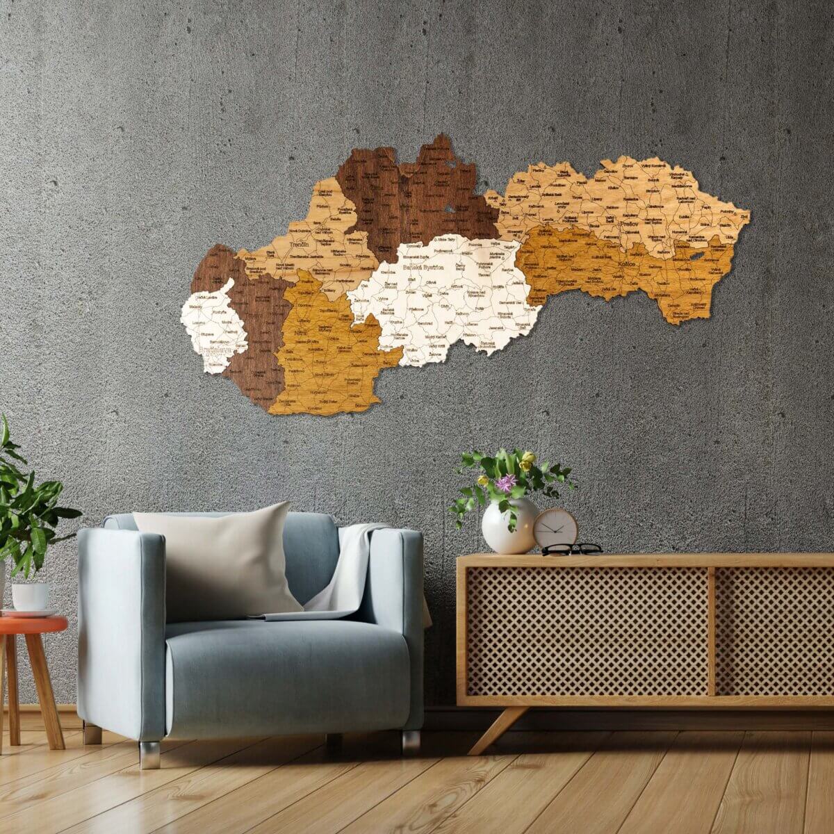 ️Country Wooden World Map Walnut ?