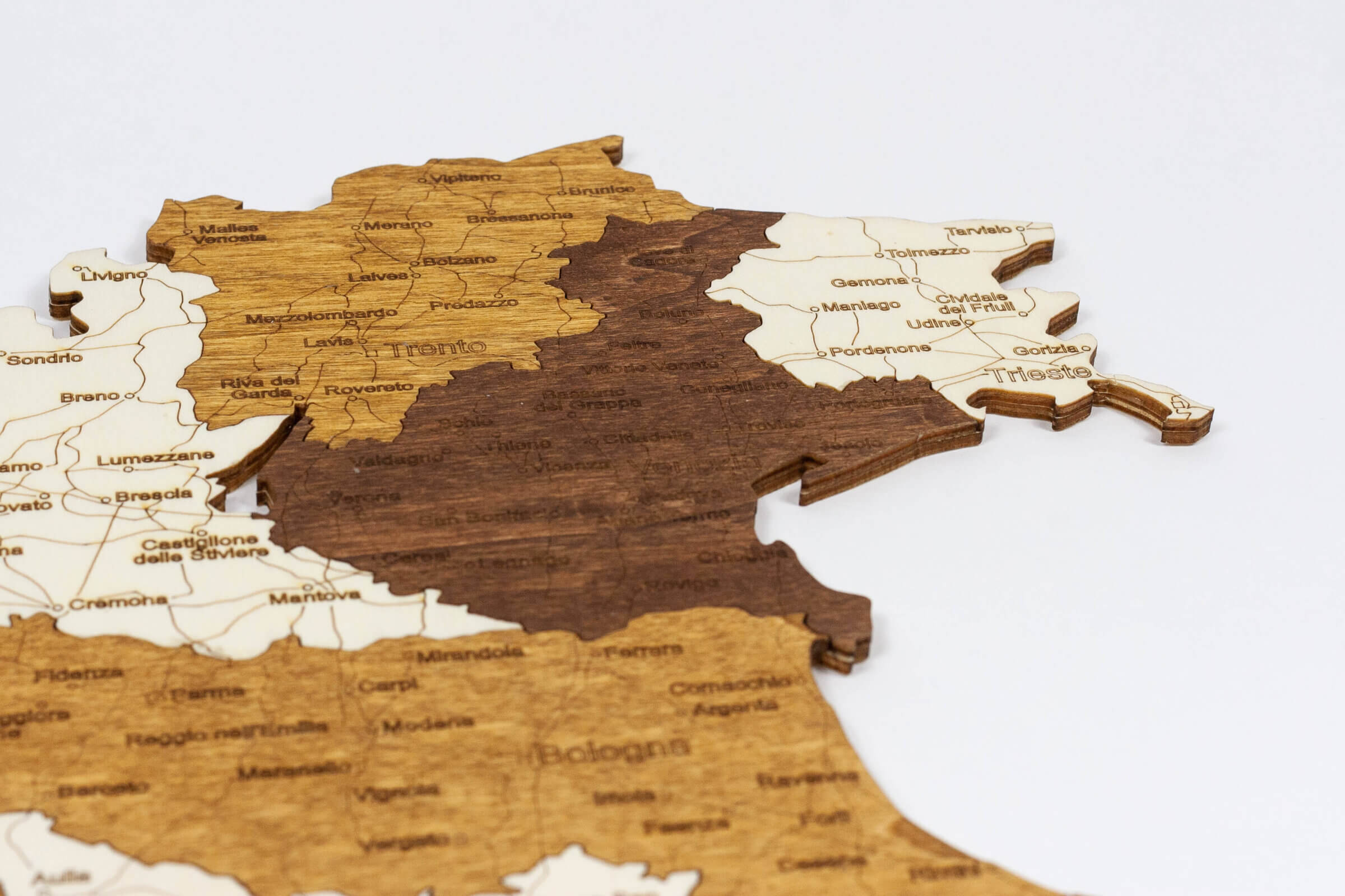 Wooden Map of Belgium - 68travel