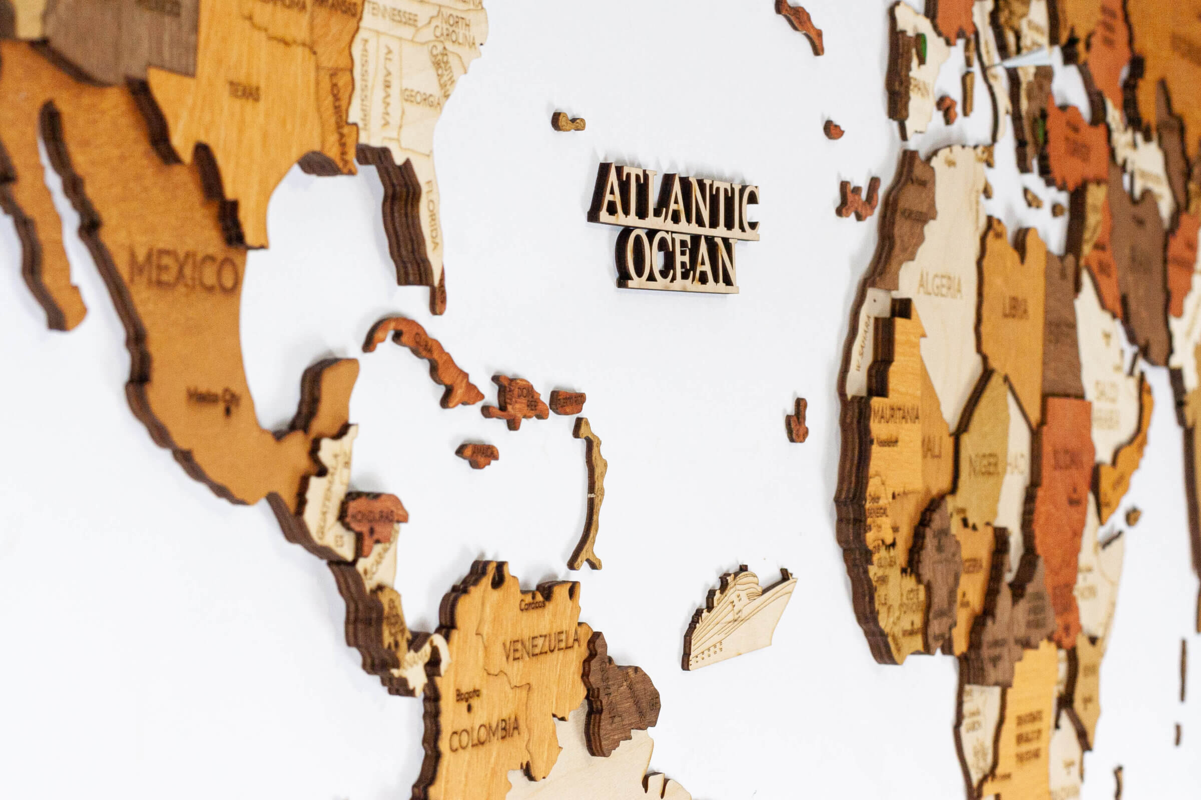 Weltkarte Original WORLD Puzzle Holzteile 