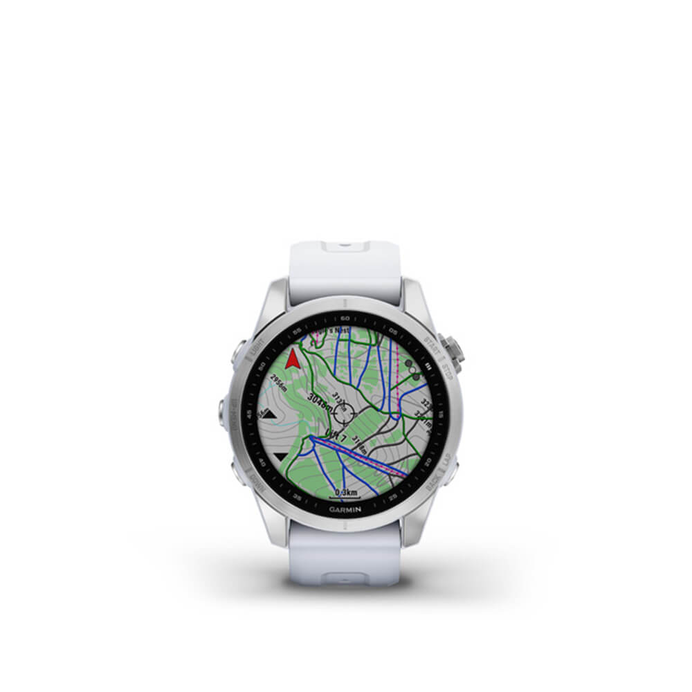 Garmin fenix 7, Silver w/Graphite Band, GPS Watch,SEA : :  Electronics