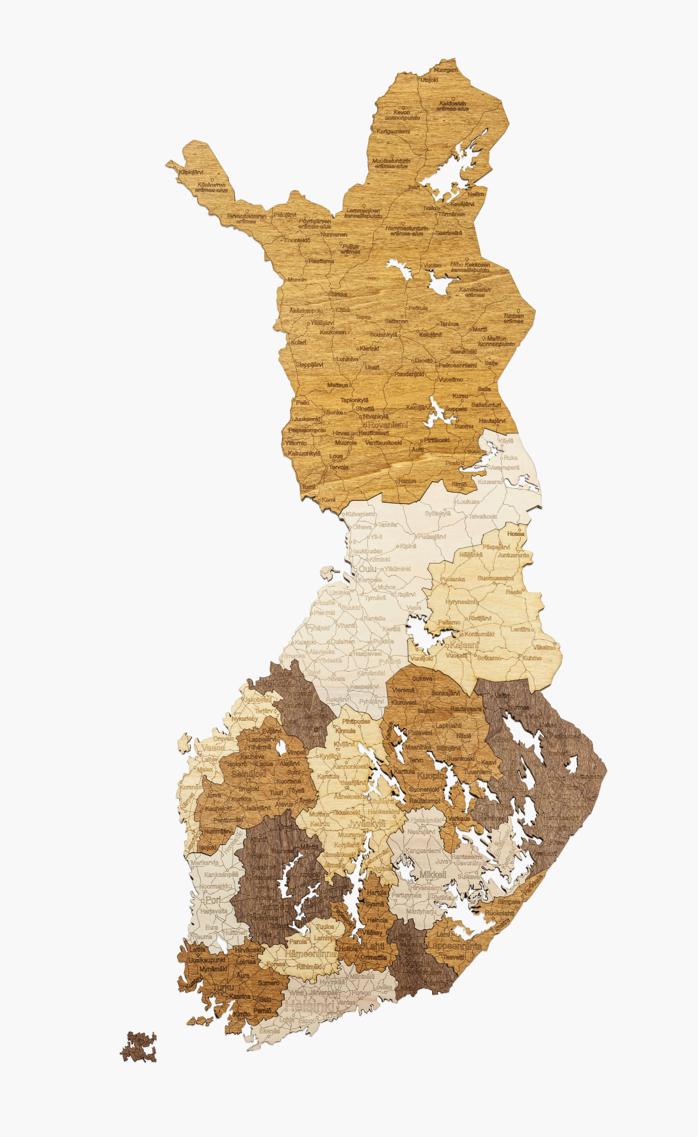 Finland Wooden Map - 68travel
