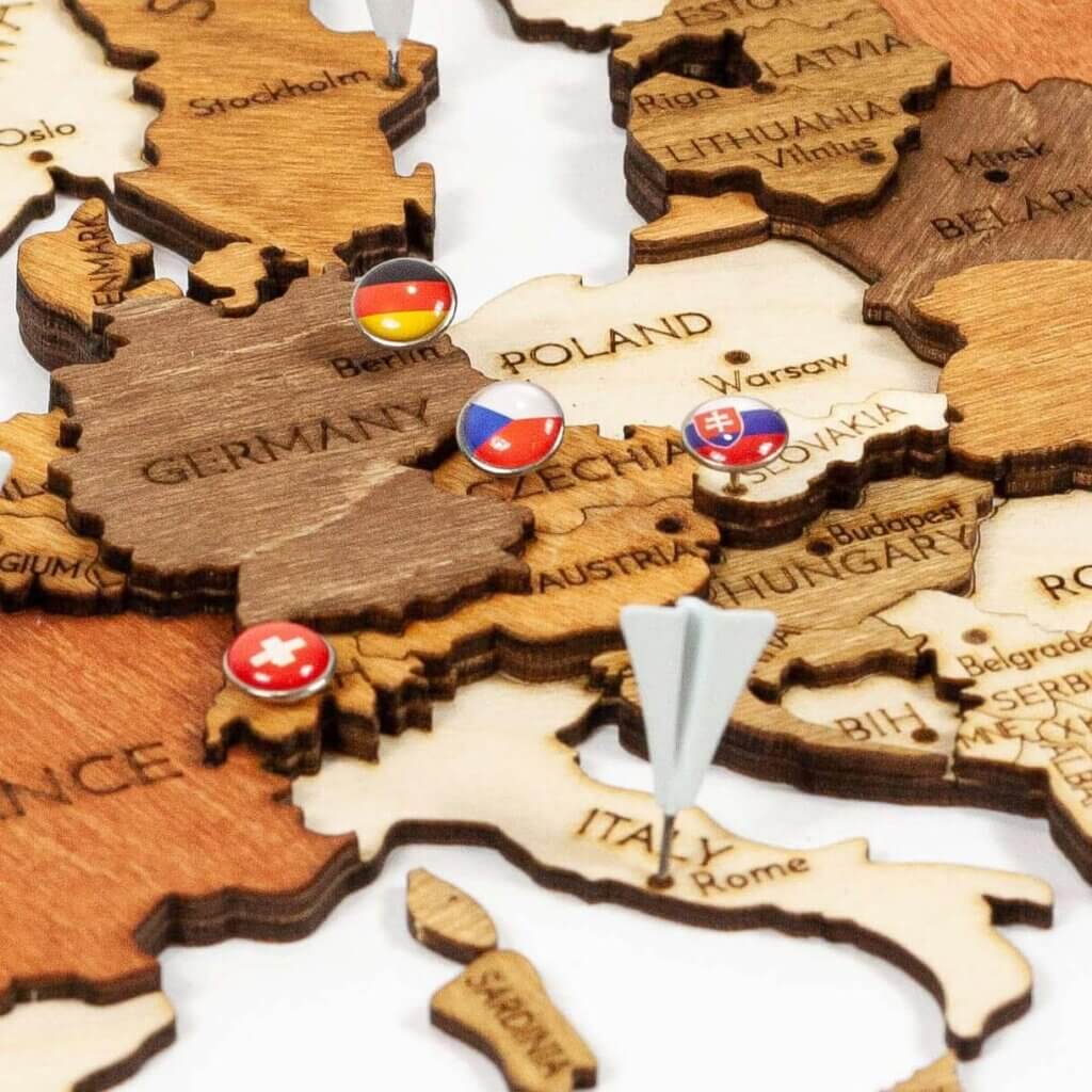 Accessories for the Wooden World Map - 68travel
