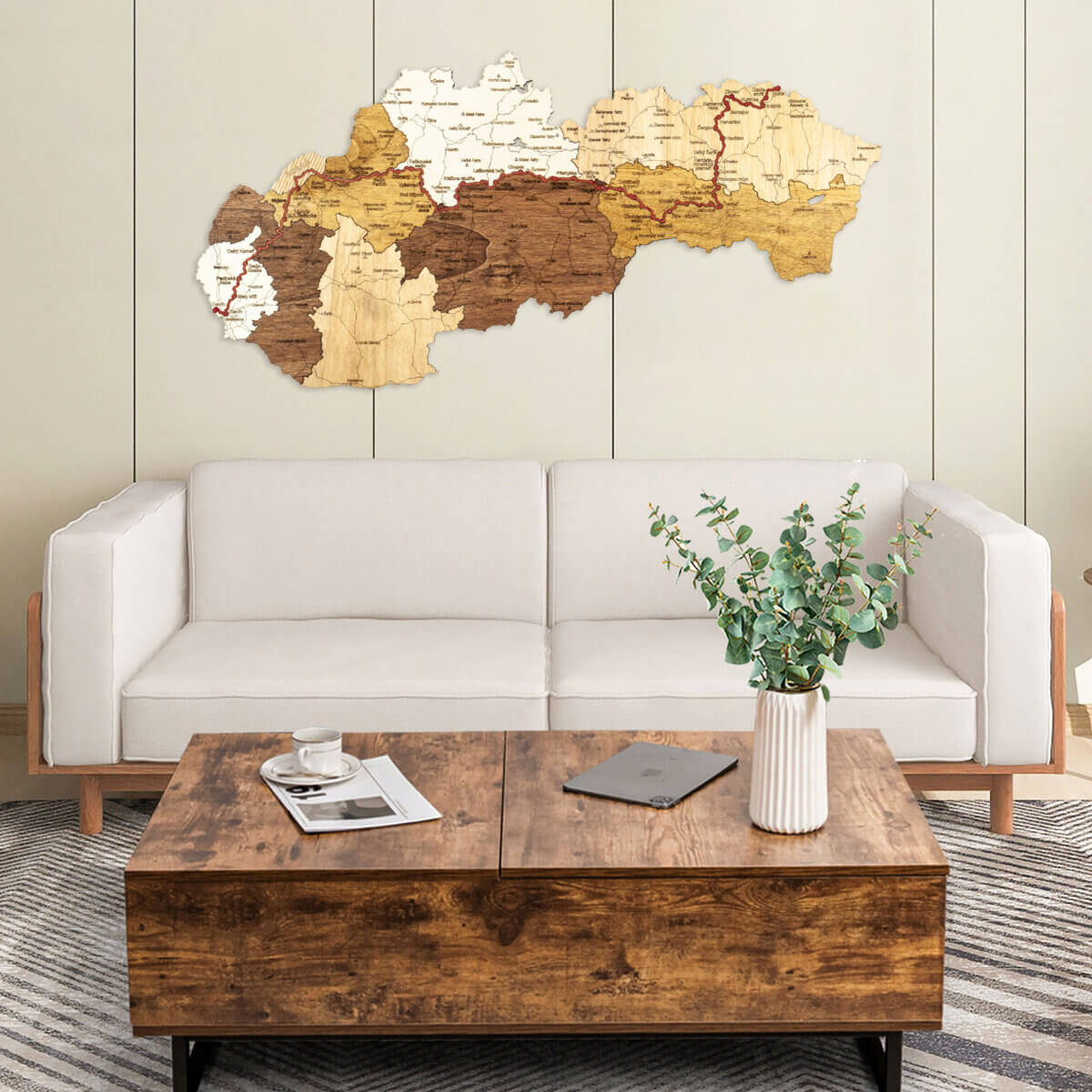 3D Wooden Wall Map of Europe - 68travel