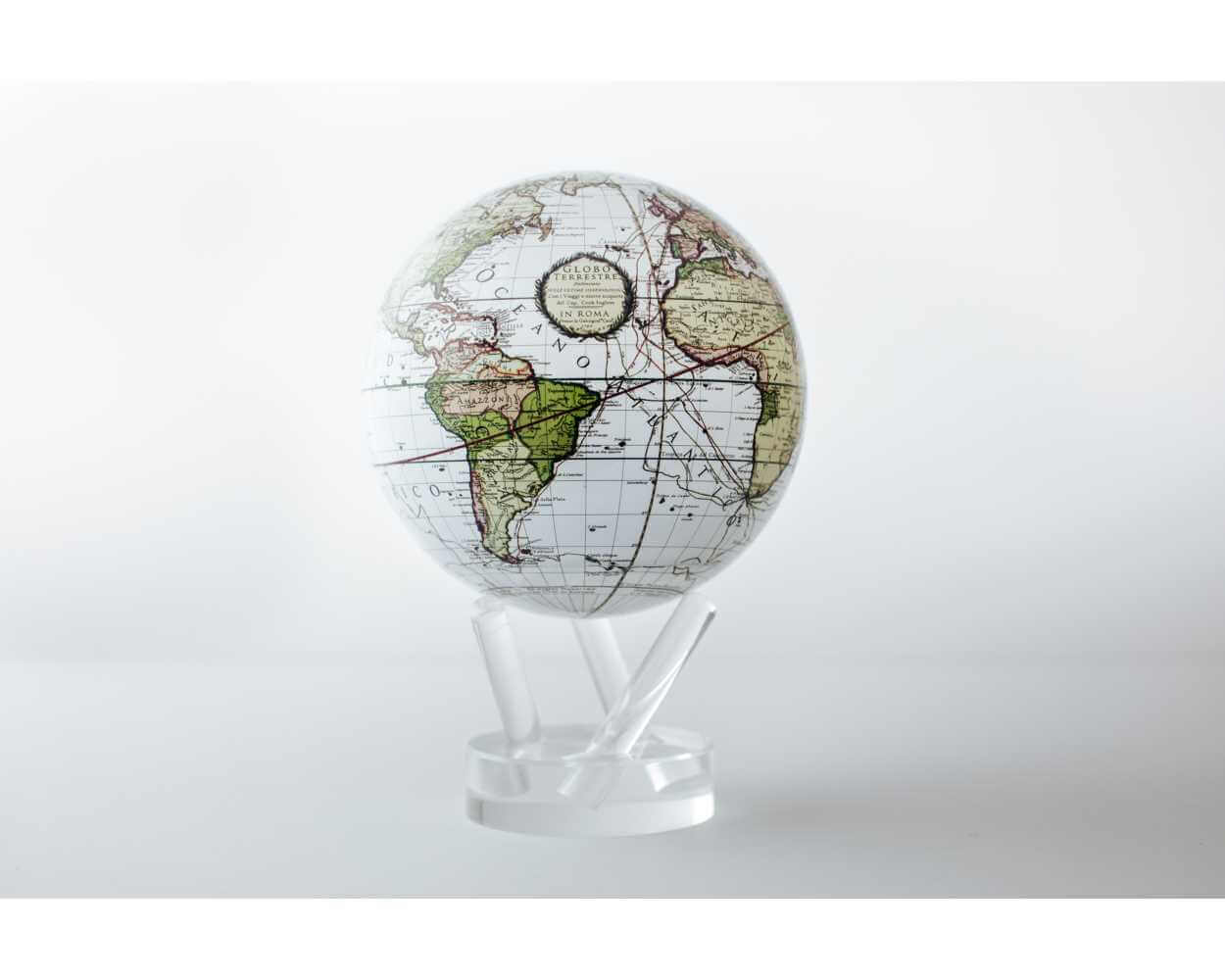 Mova Blue Political Map Self Rotating Globe - 68travel